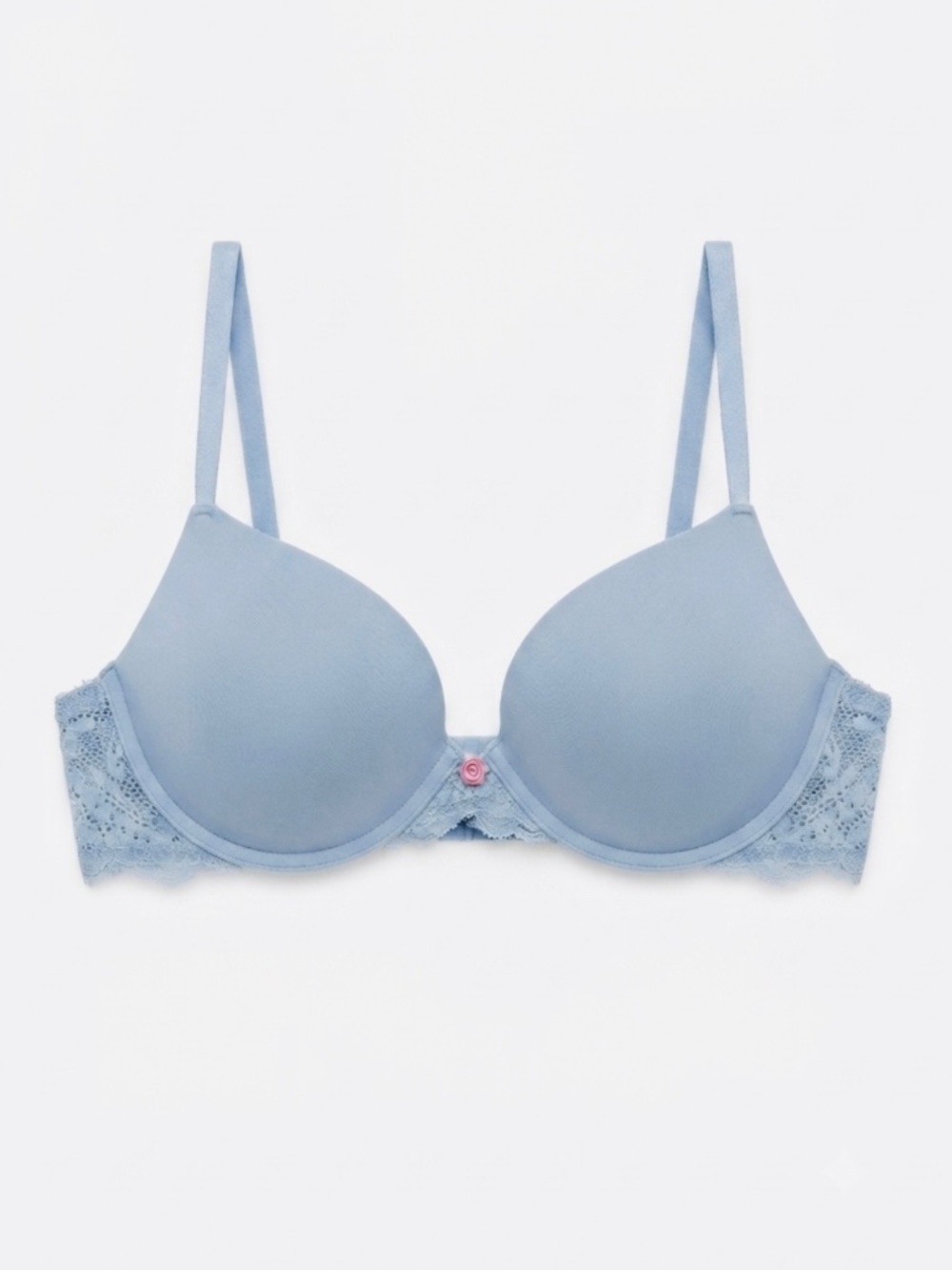 Victoria's Secret Light Blue Lace Light Push-Up Bra Size 36B